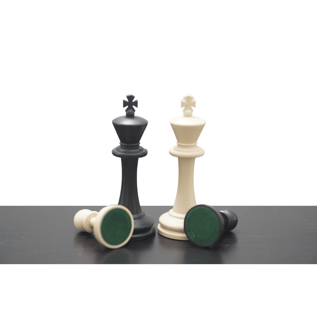 Master Series Triple Weighted Plastic Pieces Black & Ivory
