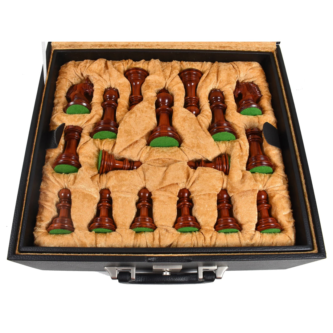 Burnt Rio Staunton Triple Weighted Luxury Chess Pieces