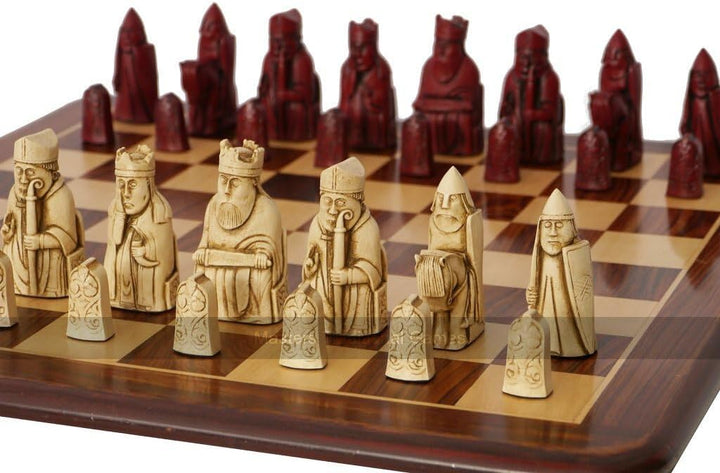 The Isle of Lewis Chessmen -4 Queen Edition (Cream and Red)