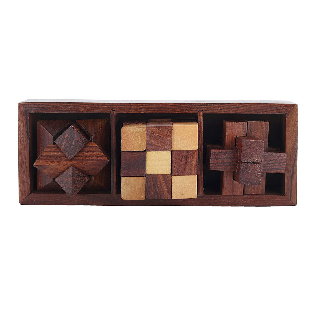 3 in 1 Handmade Wooden Puzzle