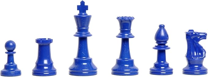 Four Players Chess Set | Single Weighted Regulation Colored Chess Pieces