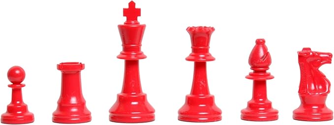 Four Players Chess Set | Single Weighted Regulation Colored Chess Pieces