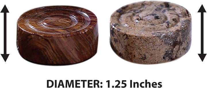 Marble Checkers for 15" Board Red & Coral
