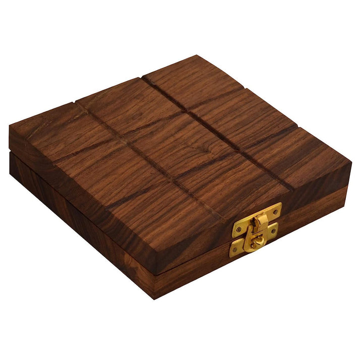 Wooden Two in One Tic Tac Toe and Solitaire Board Game