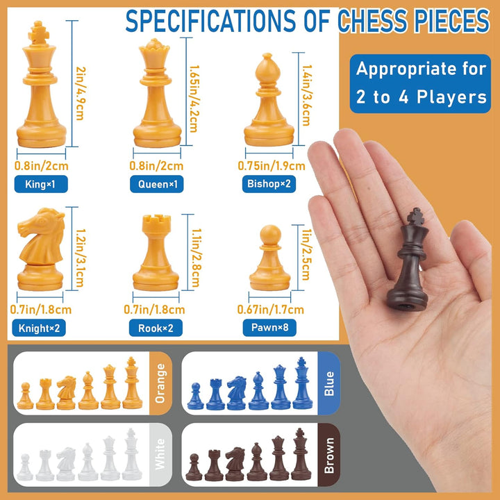 Three or Four Players Chess Set