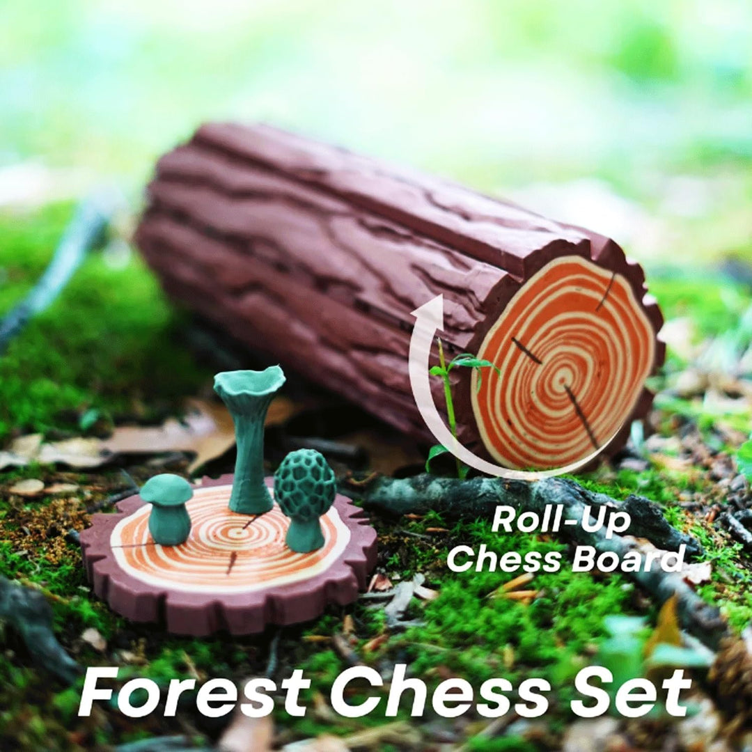 Magnetic Forest Mushrooms Chess Set