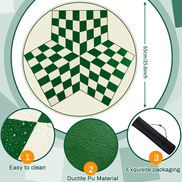 Three Player Chess Set with 3D Chess Single Weighted Regulation Chess Pieces