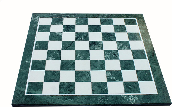 15" x 15" Collectible Green Natural Stone & Marble Chess Board