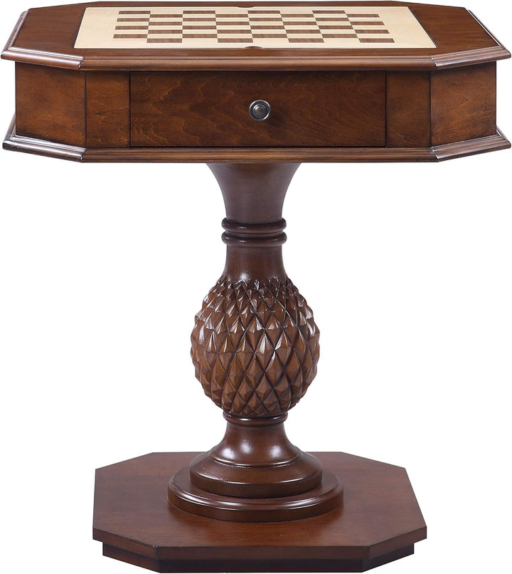 Reversible Chess Checker Game Table w/Backgammon Game Tray