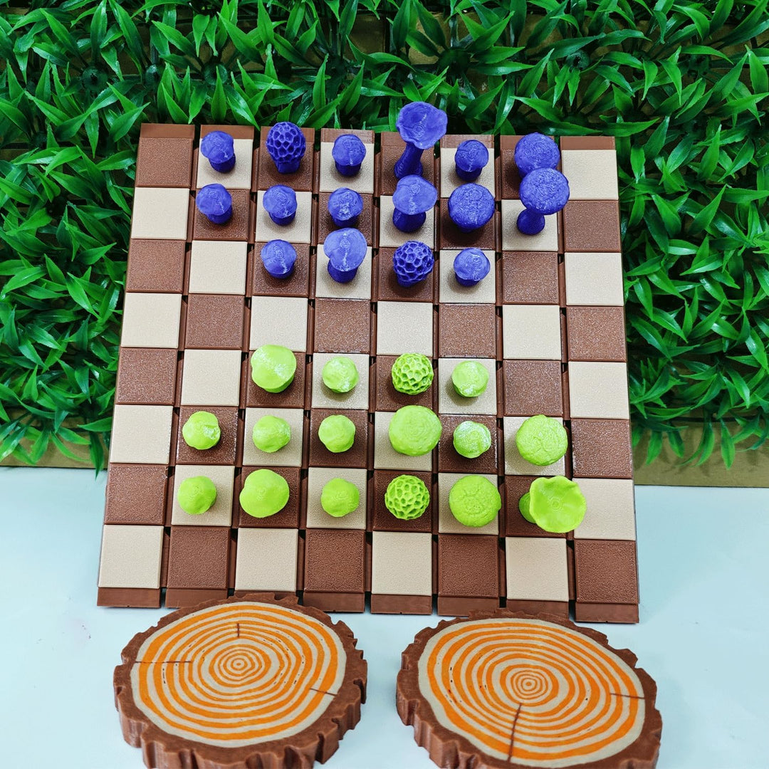 Magnetic Forest Mushrooms Chess Set