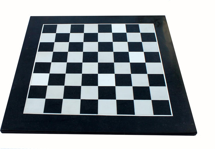 Collectible Black Natural Stone & White Marble Chess Board