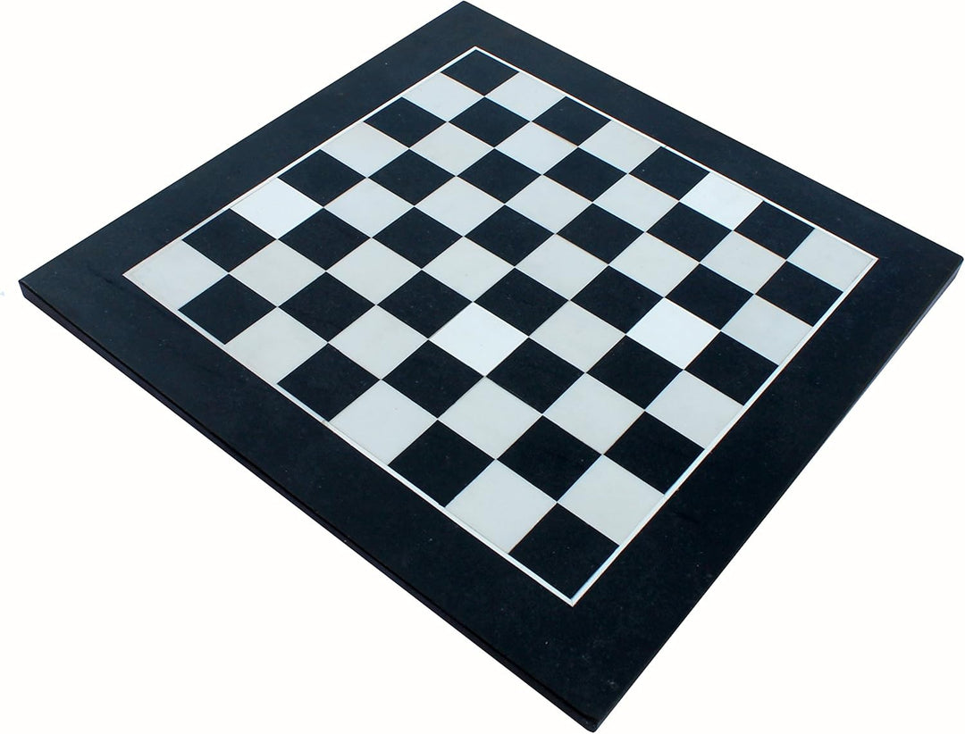 Collectible Black Natural Stone & White Marble Chess Board