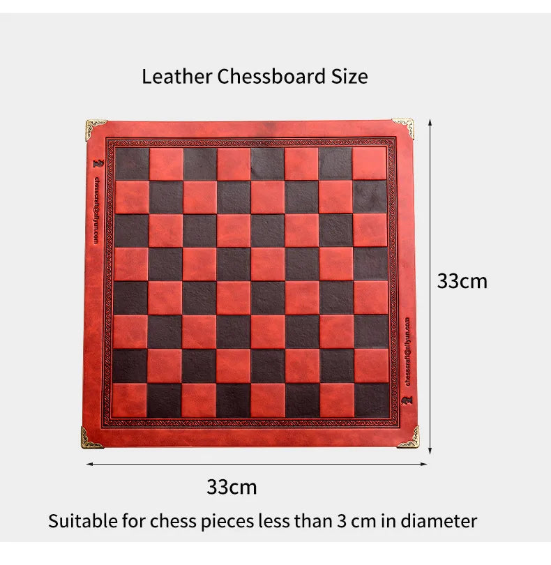 Leather Chessboard Red