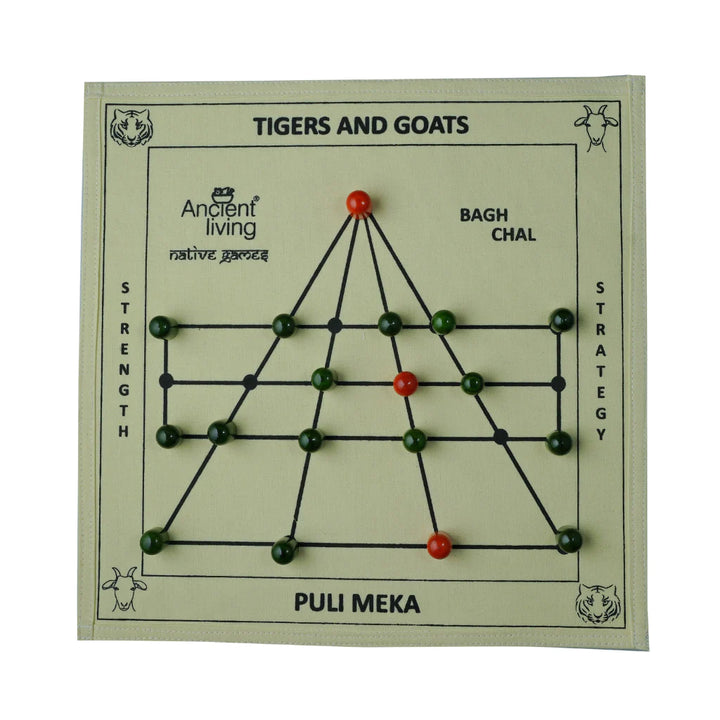 Puli Meka / Bagh Chaal / Ziegen & Tiger / Aadu Puli Aattam Brettspiel