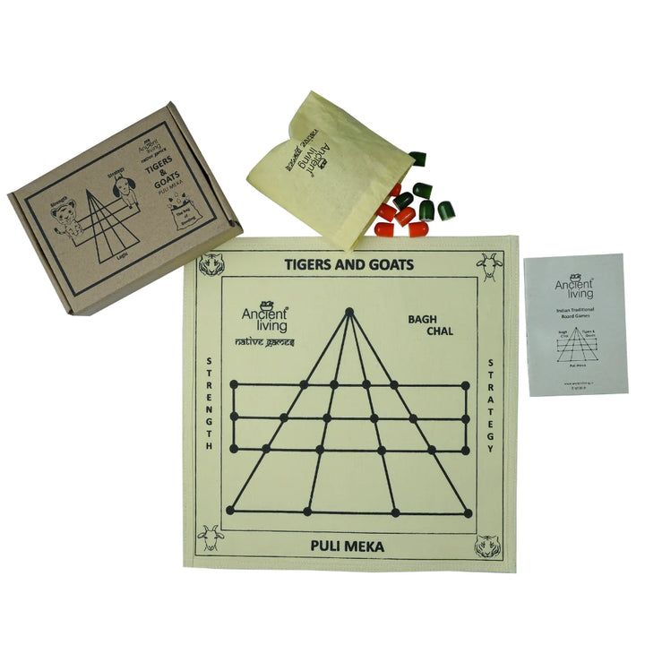 Puli Meka / Bagh Chaal / Ziegen & Tiger / Aadu Puli Aattam Brettspiel