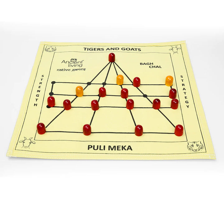 Puli Meka / Bagh Chaal / Ziegen & Tiger / Aadu Puli Aattam Brettspiel