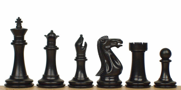 Executive Plastic Weighted Chess Pieces Black and Ivory