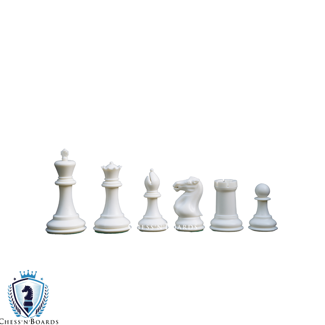 The Fischer Series Plastic Chess Pieces - 3.75" King - Chess'n'Boards