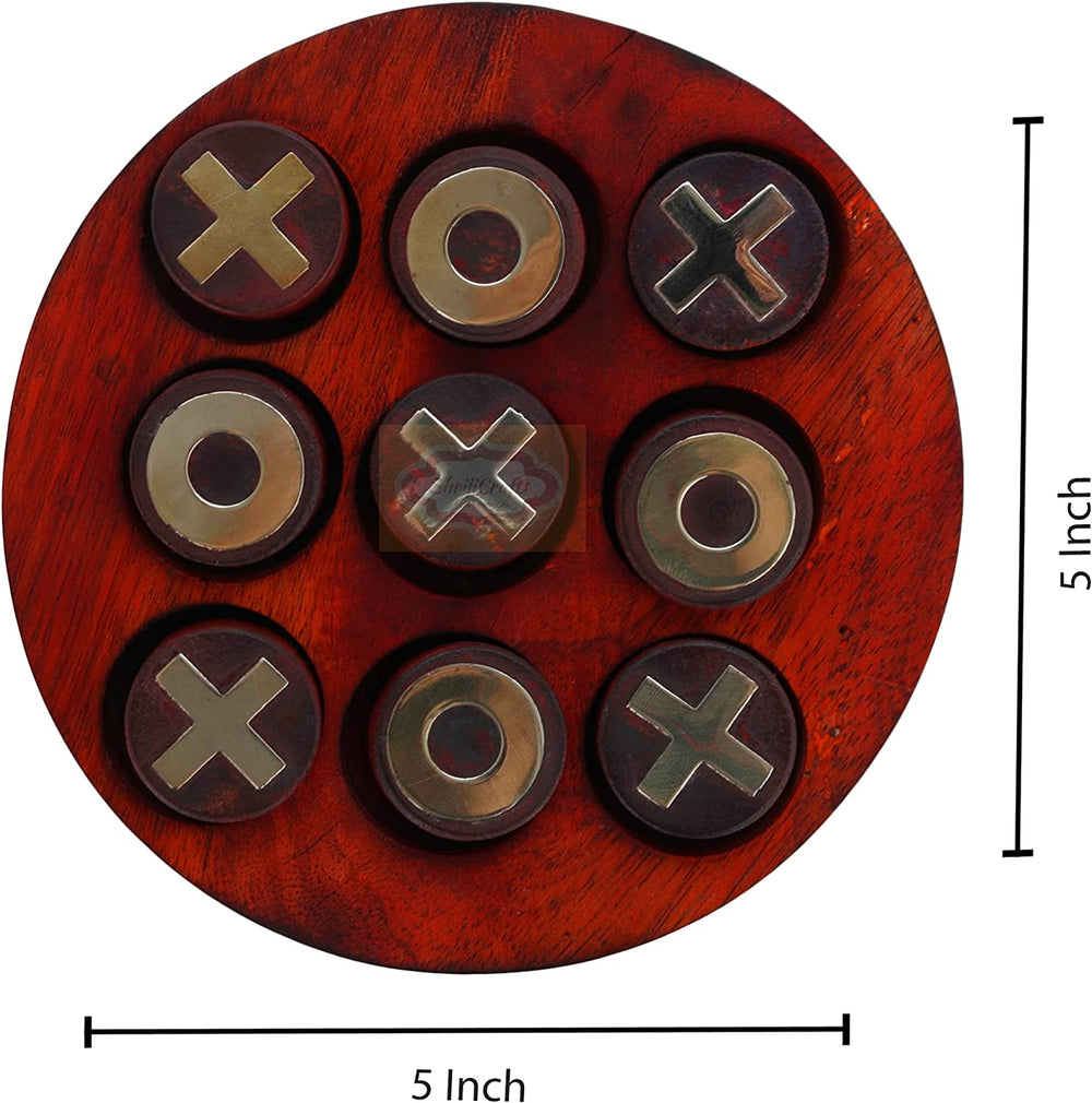 Wooden Noughts and Crosses / Tic Tac Toe / Tic Tak Toe / TIK Tak Toe Pedagogical Board / Brain Teaser Games for Kids - Chess'n'Boards