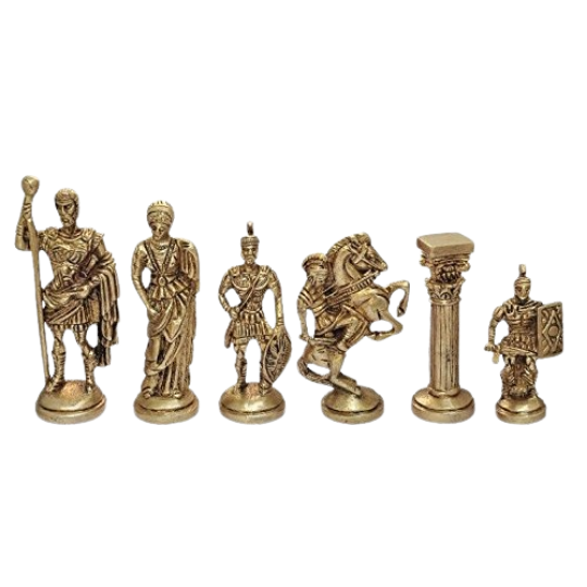 Collectible Premium Brass Chess Pieces, Antique Showpiece - Chess'n'Boards