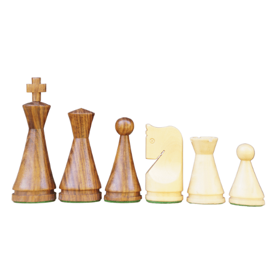 Reproduced 4 Inchh King Russian Poni Style Chess set/ Minimalist Style Chess Pieces - Chess'n'Boards