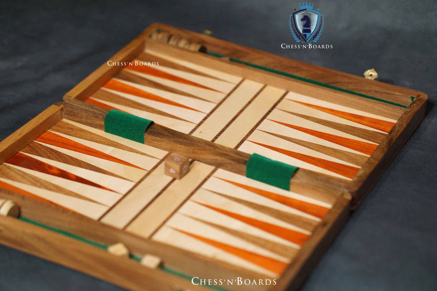 Solid Exotic Hardwood Backgammon Board - Chess'n'Boards