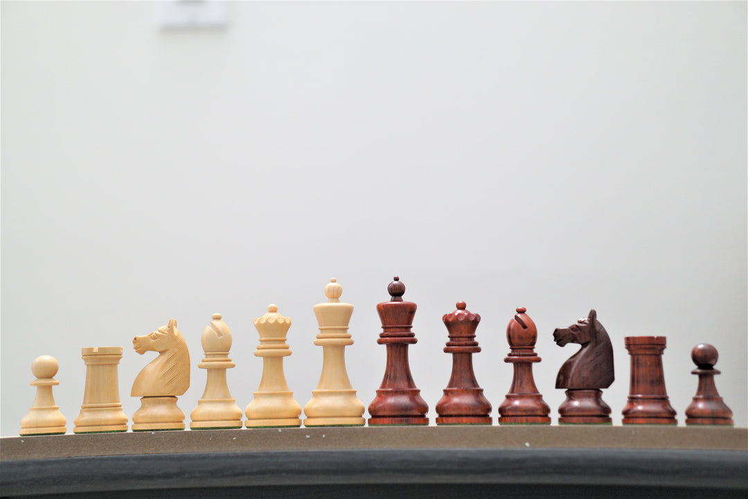 Reproduced 1920's German Collectors' Chess Pieces Only Staunton Set in Padaukwood - Chess'n'Boards