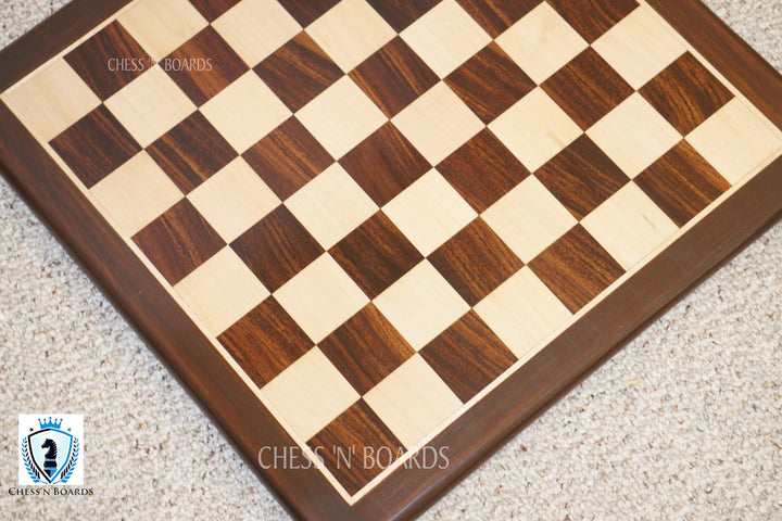 Handmade Classic traditional Tournament Style Anjan wood Tournament Chessboard - Chess'n'Boards