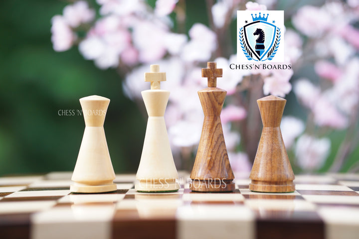 Reproduced 4 Inchh King Russian Poni Style Chess set/ Minimalist Style Chess Pieces - Chess'n'Boards