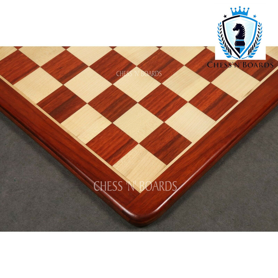 Handmade Classic Tournament Style Bud Rosewood Flat Chess Board - Chess'n'Boards