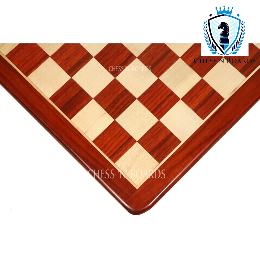 Handmade Classic Tournament Style Bud Rosewood Flat Chess Board - Chess'n'Boards