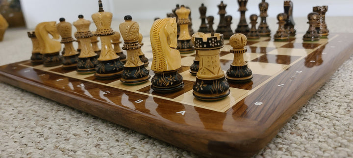 Burnt Russian Zagreb Tournament Chess Pieces - Chess'n'Boards