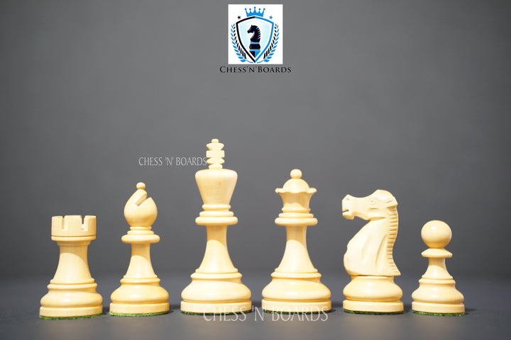 British Staunton Tournament Series Weighted Golden Rosewood Chess Pieces - Chess'n'Boards