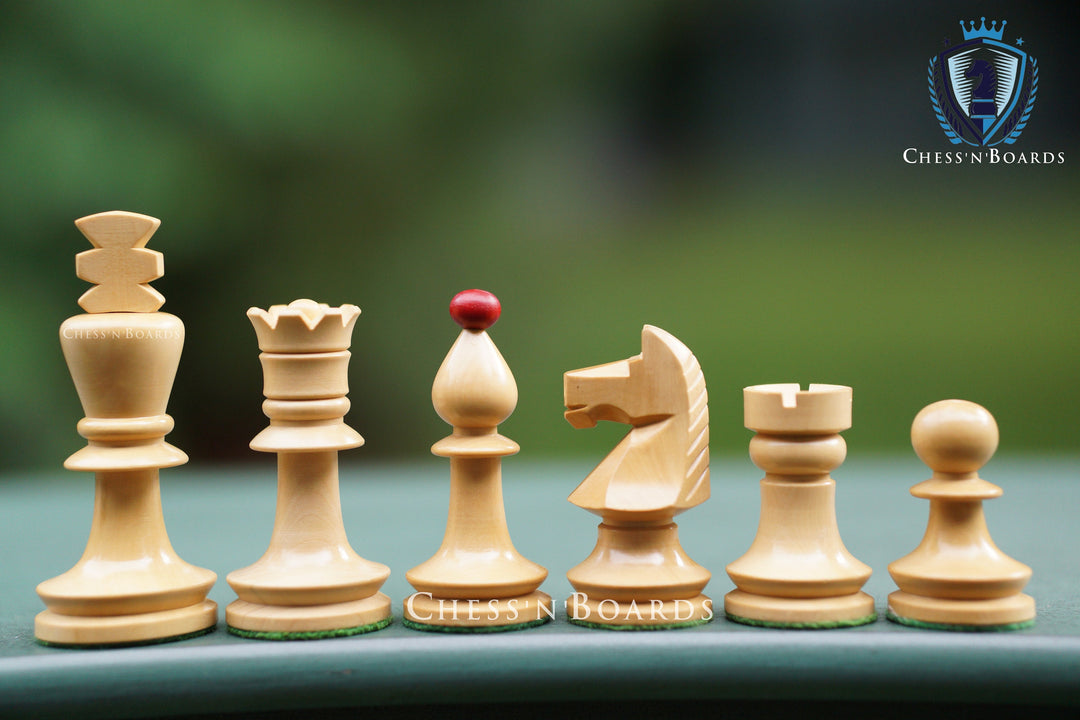 Reproduced Painted Romanian Hungarian National Tournament Chess Pieces - Chess'n'Boards