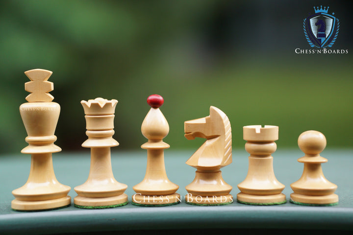 Reproduced Painted Romanian Hungarian National Tournament Chess Pieces - Chess'n'Boards