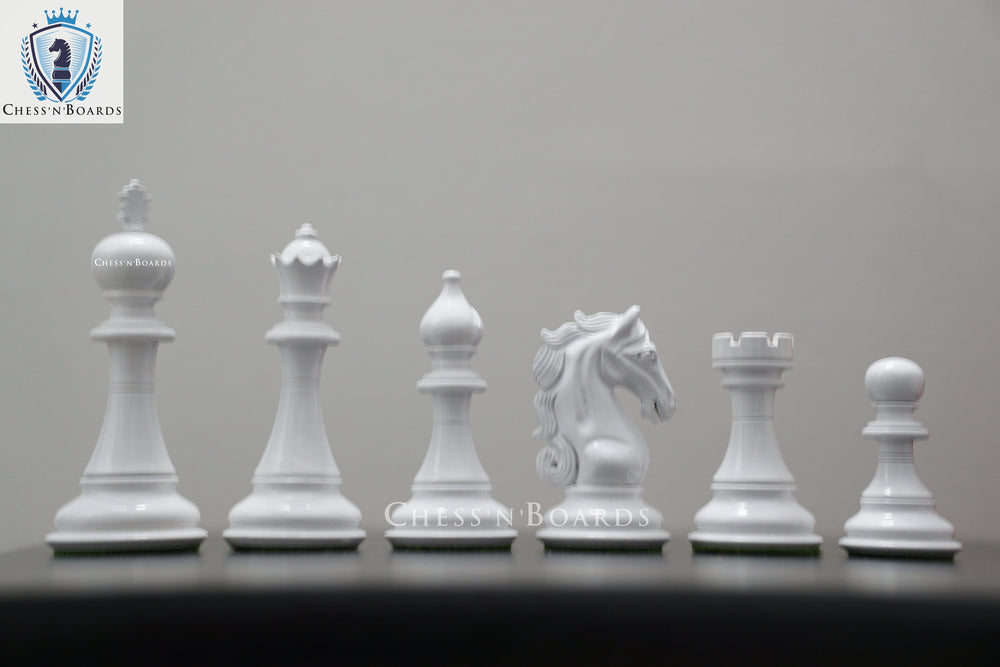 Painted Columbian 4.5 King /The Shera Series Chess Pieces - Chess'n'Boards