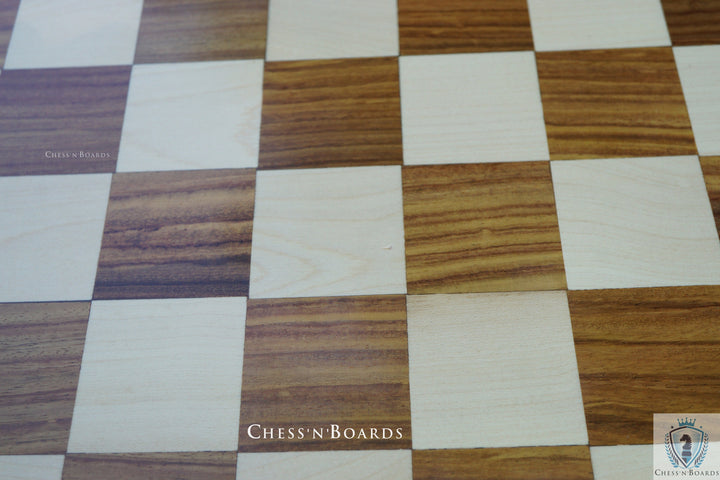 End Grain Finish, 16" Sheesham/ Golden Rosewood Chess Board | Flat Felted Chess Board - Chess'n'Boards