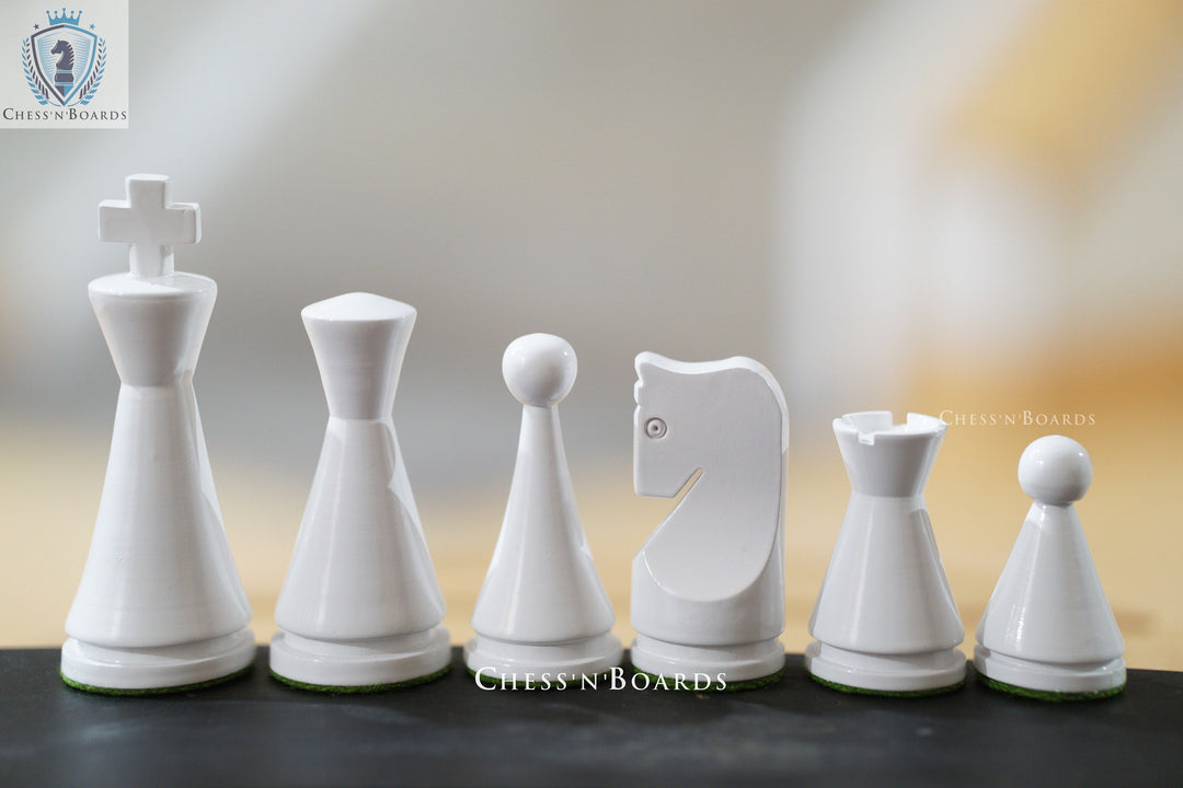 Painted Russian Poni Style Chess Pieces King 4" - Chess'n'Boards