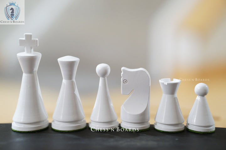 Painted Russian Poni Style Chess Pieces King 4" - Chess'n'Boards