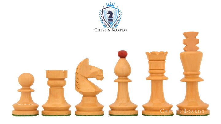 Reproduced Painted Romanian Hungarian National Tournament Chess Pieces - Chess'n'Boards