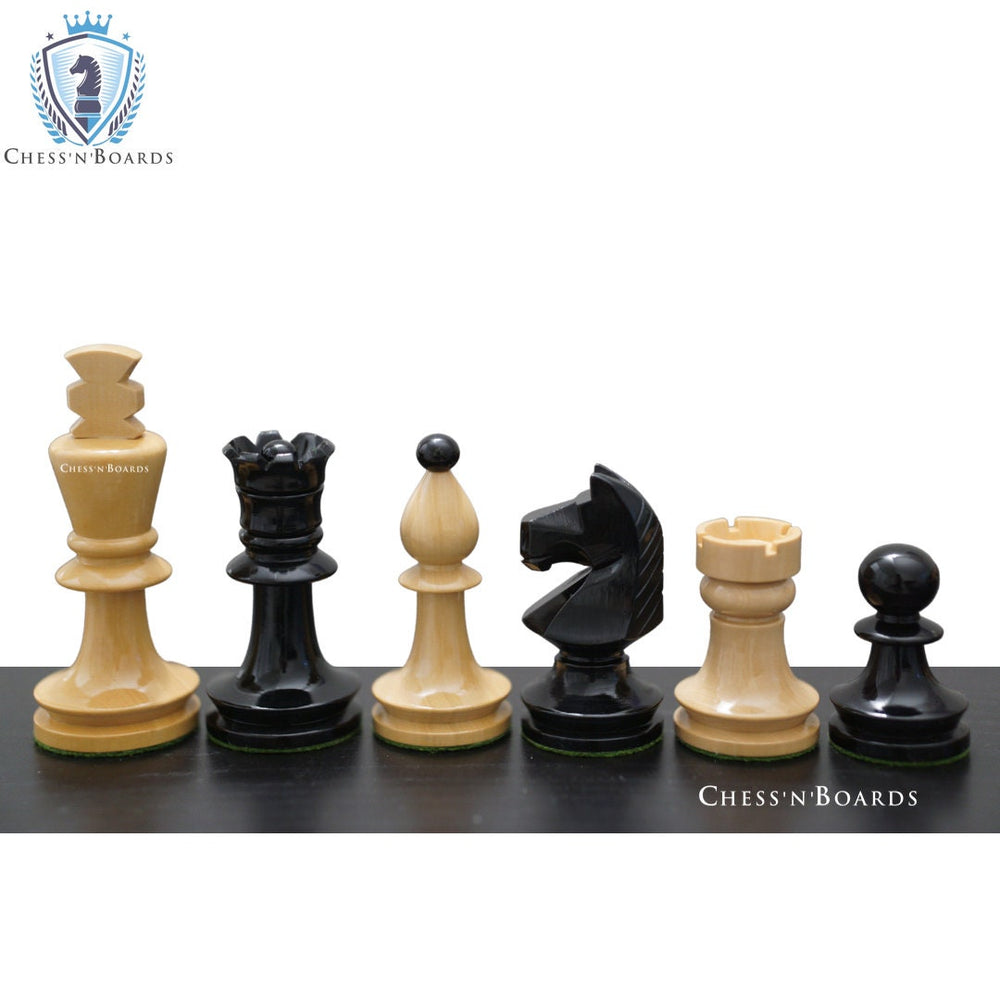 Reproduced Romanian Hungarian National Tournament Chess Pieces in Lacquer Finish - Chess'n'Boards