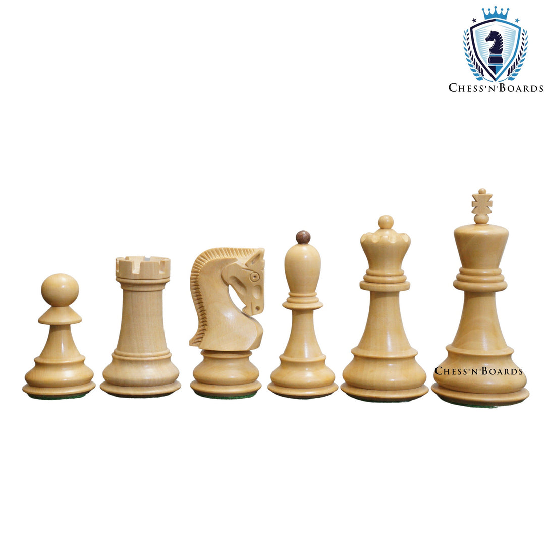 1950 Reproduced Russian Zagreb Weighted Wooden Chess Pieces - Chess'n'Boards