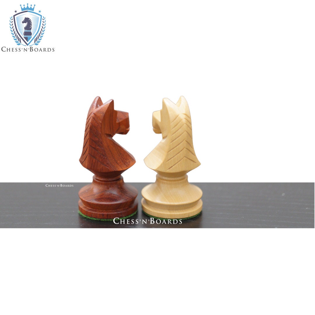 Reproduced Romanian Hungarian National Tournament Chess Pieces in Glossy Finish - Chess'n'Boards