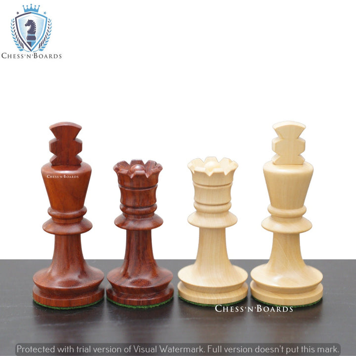 Reproduced Romanian Hungarian National Tournament Chess Pieces in Glossy Finish - Chess'n'Boards