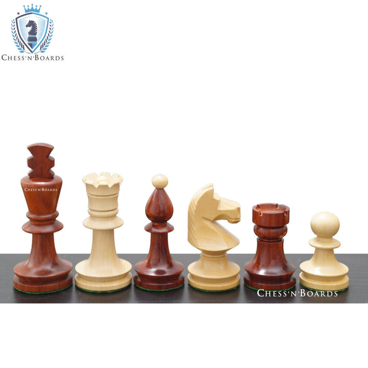 Reproduced Romanian Hungarian National Tournament Chess Pieces in Glossy Finish - Chess'n'Boards