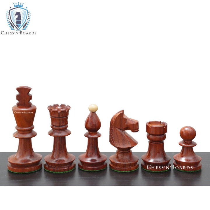 Reproduced Romanian Hungarian National Tournament Chess Pieces in Glossy Finish - Chess'n'Boards