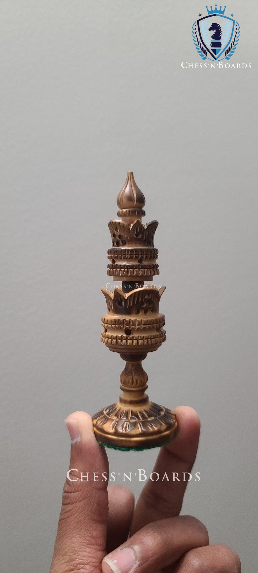 Burnt Lotus Series/ Modern Selenus Series Chess Pieces - Chess'n'Boards