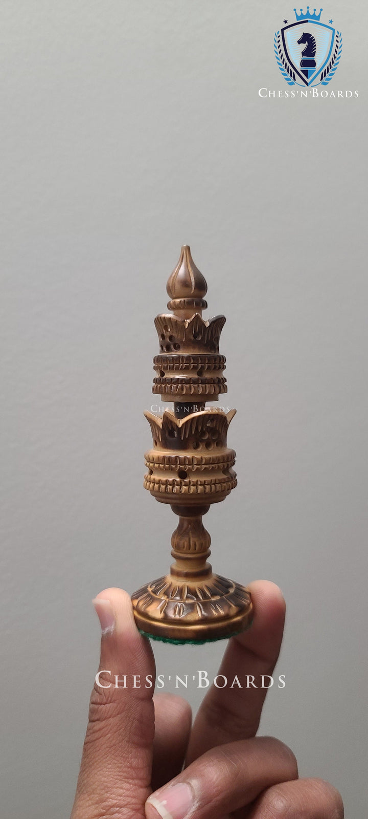 Burnt Lotus Series/ Modern Selenus Series Chess Pieces - Chess'n'Boards