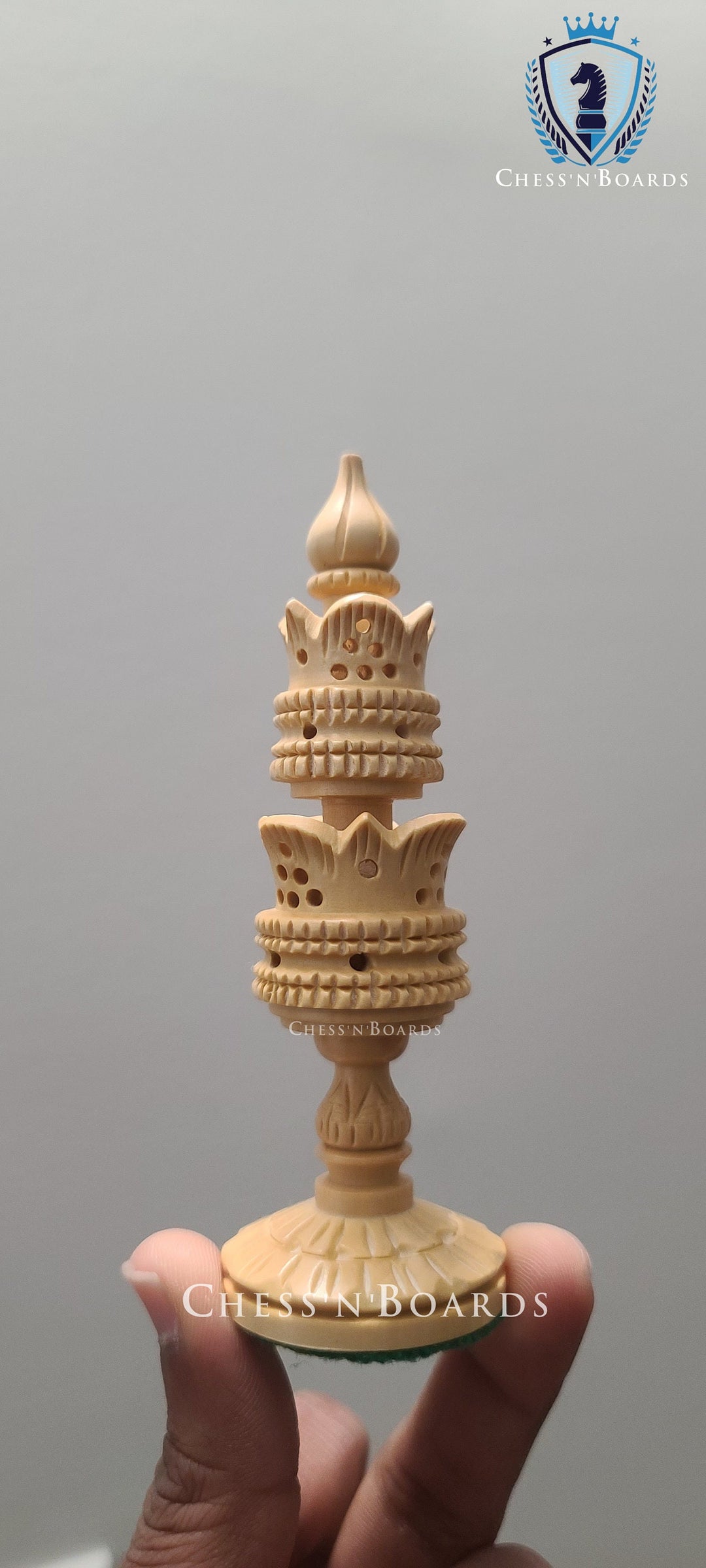 Burnt Lotus Series/ Modern Selenus Series Chess Pieces - Chess'n'Boards