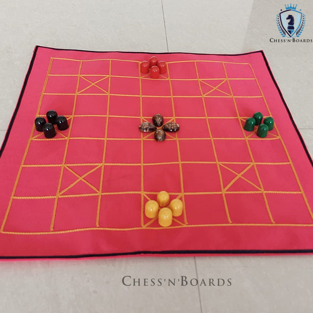 Ashta Chamma, Chowka Bara, Katta Mane, Taayam, 5 Houses, Kaangi Chaala, Kaana Dua, Indian Ludo, Ludo Board Game - Chess'n'Boards